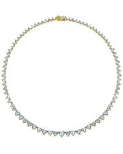 Nina Zhou Jewelry 14K 20.40 ct. tw. Aquamarine Tennis Necklace