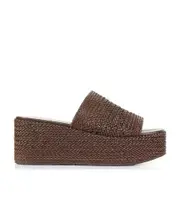 interwoven platform wedge sandals 41,36.5 Brown