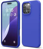 elago Premium Liquid Silicone Case Compatible with iPhone 16 Pro Max Case, Full Body Protective Cover, Shockproof, Slim Phone Case, Anti-Scratch Soft Microfiber Lining, 6.9 inch (Cobalt Blue)