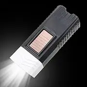 Générique Rechargeable Solar Torch - Crank Torch and Solar Power | Built-in Powerful Whistle and Heavy Duty Lighting for Camping, Hiking, Fishing and Trekking