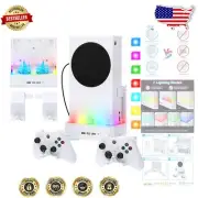 Compact Wall Mount for Xbox Series S with RGB Lighting and Cooling Fan System