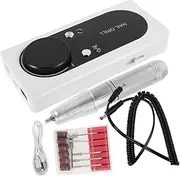 Baluue Nail Polisher Nail Drill Nail Salon Equipment Manicure Tools Portable Electric Drill Professional Acrylic Nail Polishing Machine Rechargeable Nail File Electronic Components White