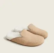 J. Crew NWT Pacific Sherpa-Lined Felt Clogs - Camel - Size 10