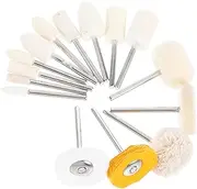 HEALLILY 50 Pcs Drill Wire Brush Jewelry Tool Accessories Drill Polishing Kit Chrome Polishing Kit Aluminum Rim Polishing Kit Rotary Tool Polishing Kit Polishing Felt Polishing Head Flannel