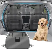 Automiim Foldable Dog Car Barrier One-Piece Design, 51.2" Wide Dog Car Divider Back Seat Barrier Behind Front Seats, Pet Barrier for Small Crossover, Compact Crossover and Car