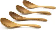 FAAY - Teak Soup Spoons, Chinese Style, Handcraft from High Moist-Resistance Teakwood | Healthy Wooden Spoon, Cutlery, Flatware