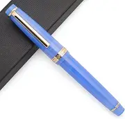 JINHAO 82 Fountain Pen with Gold Clip (F Nib 0.5mm, Azure Blue)