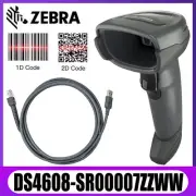 Zebra DS4608-SR00007ZZWW 1D 2D QR Imager Handheld Wired USB Barcode Scanner Kit
