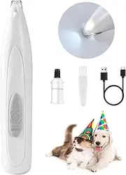 FURBONA Dog Paw Trimmer with LED Light, Rechargeable Cordless Electric Grooming Clippers, Low Noise Pet Hair Shaver for Small Dogs Cats Trimming Around Paws, Eyes, Ears, Face, Rump