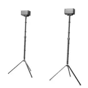 Small Speaker Stands Pair, Height Adjustable Speaker Tripod, Extends 24.4" to