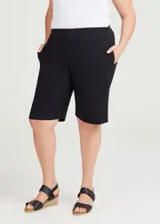 [Taking Shape] Taking Shape Expose Short Size 12 in Black, Viscose - Plus Size Women's Shorts Black