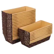 25 Pcs Bread Tray Paper Loaf Pans Medium Baking Dish Baguette Grilling Platter