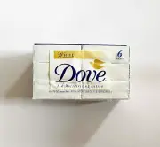 DOVE WHITE SOAP BARS Six Pack 2001 4.75 Oz VINTAGE NEW in Sealed Package