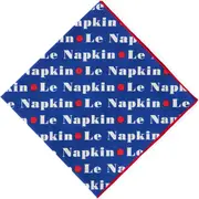 Jonathan Adler Le Napkin Set in Navy /Red Trim at Nordstrom