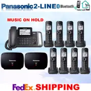 PANASONIC KX-TG9582B 2-LINE LINK2CELL 1 CORDED PHONE 8 CORDLESS 2 REPEATERS