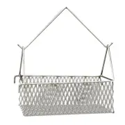R&V WORKS Stainless Steel Turkey Basket With Removable Handle, Can Hook To Fryer