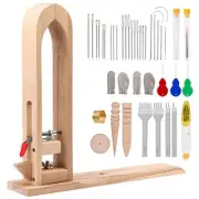Pony Table Lacing Desktop Horse Clamp With Leather Sewing Needles and Prong P...