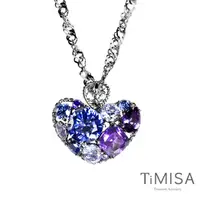 在飛比找PChome24h購物優惠-TiMISA《絢麗典藏-寵愛》純鈦項鍊(藍紫)