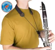 Regular Non-Elastic Clarinet Neck Strap with Hook, 22-Inch Size, Black