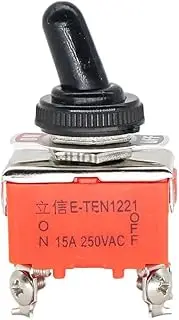 KLVN Toggle Switch E-TEN1021 E-TEN1121 E-TEN1122 E-TEN1221 E-TEN1321 E-TEN1322 15A 250VAC 2 4 6 Terminal On Off Rocker Switch(E-TEN1121 and Cap)