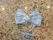 Superdown Women's Tabitha Ruffle Short Set Light Blue size S