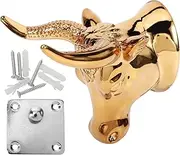 HONITANO 1pc Ox Head Shaped Guitar Hanger Hook Creative Wall Mount Holder for Bass Ukulele Acoustic Guitars Space Saving Iron Design Supports Up to Easy Installation