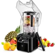 NEW! COMMERCIAL BLENDER w/SOUNDPROOF COVER, 15 SPEEDS/STAINLESS STEEL BLADES...