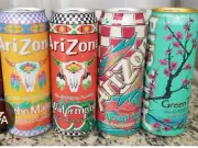 ARIZONA TEA Green Tea Iced Tea Mucho Mango Watermelon (4) 22 oz Tall Cans