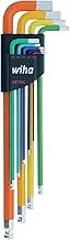 Wiha 9 Piece Ball End Color Coded Hex L-Key Set - Metric