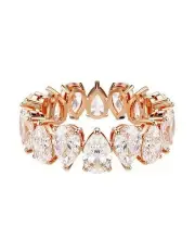 [Swarovski] Pear Cut Rose Gold Tone Finish Matrix Vittore Ring in White
