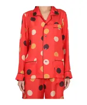 Aspesi Polka-Dot Printed Buttoned Shirt S,M orange