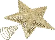 ULTECHNOVO Christmas Tree Topper Star Ornament Glitter Powder Five- Decoration for Treetop Xmas Decor for Family Gatherings and Holiday Celebrations