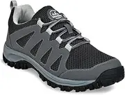[Allen Cooper] Men's Sports Trekking & Hiking,Biking,Walking Shoes with Rubber Outsole & Memory Foam Insole Lace-Up Shoes for Men's(ACSS-04|Black|Beige|LightGrey Size-6,7,8,9,10), Lightgrey-Black, 8.5