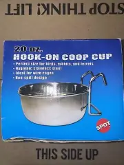 (Open Box) SPOT Stainless Steel Coop Cup 20-Ounce pet Food Bowl for Birds