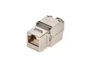 Monoprice Cat6A RJ-45 Keystone | FTP, Toolless, 180-Degree, Die Cast, Shielded