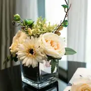 12 pcs 4" wide Clear Cube GLASS VASES Wedding Party CENTERPIECES Dinner Supplies