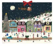 Advent Calendar Winter Wonderland Galison Design 25 Windows Ribbon Hanger NWT