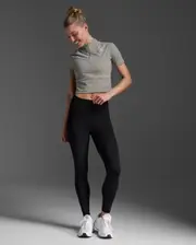 Form Soft Touch 1/2 Zip Tee, 2XU, S, Carbon/Moon, Female