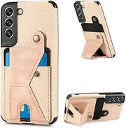 Four Corners Shock Resistant Card Sleeve Phone Case for Samsung Galaxy A13 A33 A53 A73 5G, Magnetic Bracket to Protect Back Cover(Pink,A73 5G)