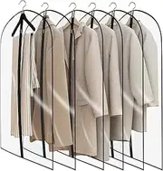 [UKQRRTC] Suit Cover Bags Garments Bags Dress Bag Lightweight Firm Plastic Clothes Covers Portable Dust Proof Clothes Protectors Bag Hanging Clothes Bags for Closet (S)