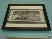 1943 RAINIER BEER & ALE FRAMED B&W AD PRINT
