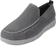 1TAZERO Men Wide Width Slip On Shoes Loafer with Arch Support Insoles Men Casual Shoes for Plantar Fasciiti with Arch Support