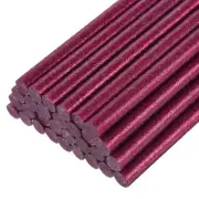 30pcs Mini Hot Glue Gun Sticks 8" x 0.43" for Glue Gun, Glitter Rose Red