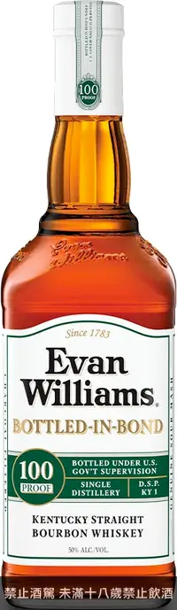 在飛比找橡木桶優惠-美國伊凡威廉單一酒倉波本威士忌 50% 0.75L (NEW