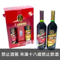 在飛比找品酒網優惠-台灣 台北酒廠 金昂紅麴葡萄酒禮盒 750ml Anka r