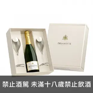 黛拉夢香檳．白中白香檳贈杯盒組 法國 Champagne Delamotte *Blanc de Blancs NV Glass set