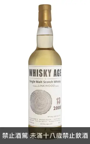 威士忌時代，「No.010 林肯伍德 2008」13年單一麥芽蘇格蘭威士忌 Whisky Age, "No.010 Linkwood 2008" 13 Years Old Single Malt Scotch Whisky 13 700ml